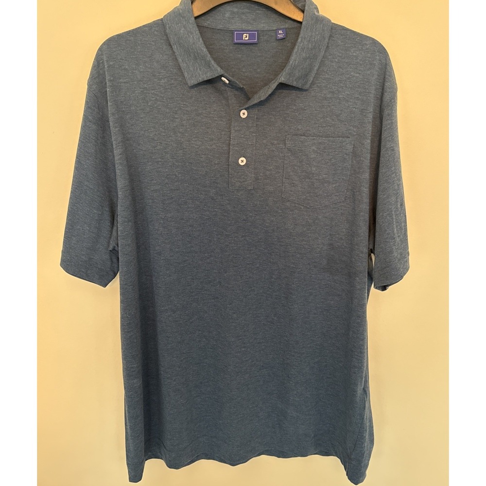 FootJoy Heathers Blue Golf Polo‎ Shirt  Mens XL Athleisure